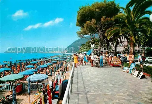 AK / Ansichtskarte Alassio Passeggiato a mare Strandpromenade Palmen Kat. 