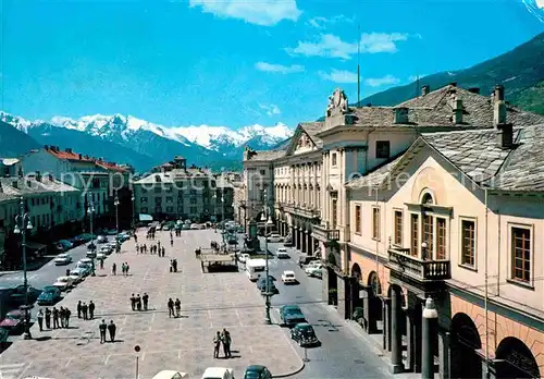 AK / Ansichtskarte Aosta Piazza E Chanoux Municipio Ghiacciaio del Rutor Gletscher Kat. Aosta
