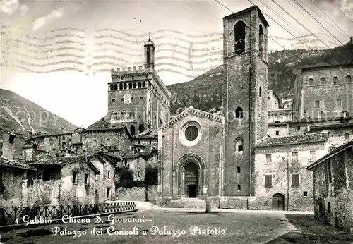 AK / Ansichtskarte Gubbio Chiesa San Giovanni Palazzo dei Consoli e Palazzo Pretoria Kat. Italien