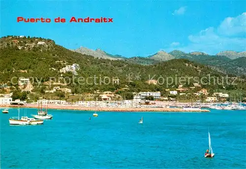 AK / Ansichtskarte Puerto de Andraitx Ansicht vom Meer aus Berge