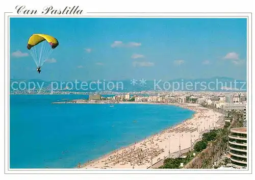 AK / Ansichtskarte Can Pastilla Palma de Mallorca Panorama Strand Kueste Gleitschirmfliegen Kat. Palma de Mallorca