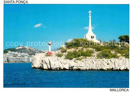 AK / Ansichtskarte Santa Ponca Mallorca Islas Baleares Kreuz Kueste Ansicht vom Meer aus