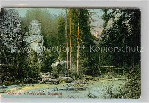 AK / Ansichtskarte Hoellental Schwarzwald Teufelsfelsen mit Teufelsbruecke Kat. Buchenbach