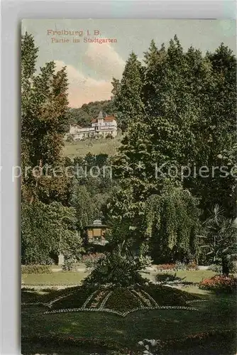 AK / Ansichtskarte Freiburg Breisgau Partie im Stadtgarten Kat. Freiburg im Breisgau