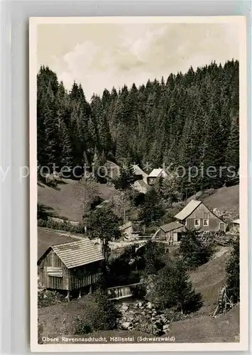 AK / Ansichtskarte Hoellental Schwarzwald Obere Ravennaschlucht Kat. Buchenbach