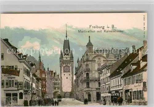 AK / Ansichtskarte Freiburg Breisgau Martinstor Kaiserstrasse Kat. Freiburg im Breisgau