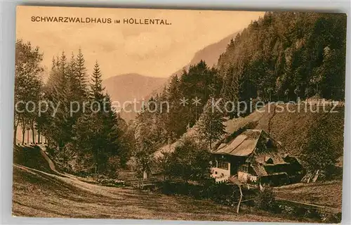 AK / Ansichtskarte Hoellental Schwarzwald Schwarzwaldhaus Kat. Buchenbach