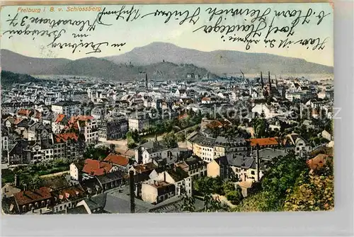 AK / Ansichtskarte Freiburg Breisgau Blick vom Schlossberg Kat. Freiburg im Breisgau