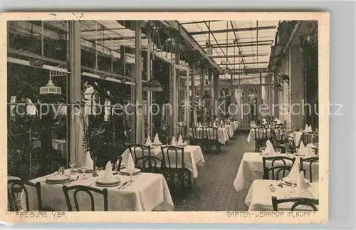 AK / Ansichtskarte Freiburg Breisgau Garten Veranda im Kopf  Kat. Freiburg im Breisgau