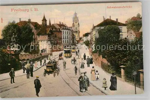 AK / Ansichtskarte Freiburg Breisgau Schwabentorbruecke Kat. Freiburg im Breisgau