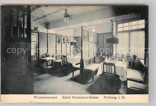 AK / Ansichtskarte Freiburg Breisgau Weinrestaurant Roemischer Kaiser Gaststube Kat. Freiburg im Breisgau
