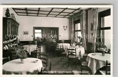 AK / Ansichtskarte Schauinsland Hotel Burggraf Fruehstueckszimmer Kat. Oberried