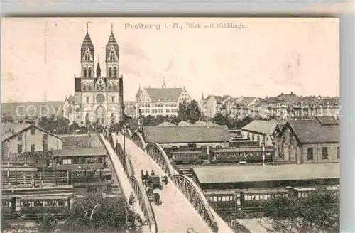 AK / Ansichtskarte Freiburg Breisgau Blick auf den Stuehlinger Kat. Freiburg im Breisgau