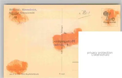 AK / Ansichtskarte Hoellental Schwarzwald Gasthaus zum Himmelreich Kat. Buchenbach