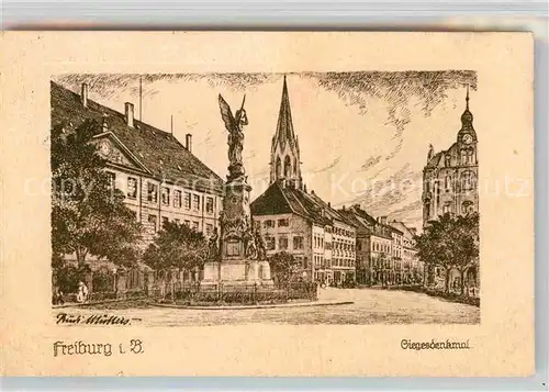 AK / Ansichtskarte Freiburg Breisgau Siegesdenkmal Kat. Freiburg im Breisgau