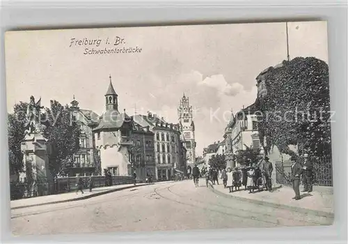 AK / Ansichtskarte Freiburg Breisgau Schwabentorbruecke Kat. Freiburg im Breisgau