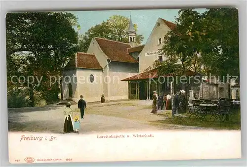 AK / Ansichtskarte Freiburg Breisgau Lorettokapelle Wirtschaft Kat. Freiburg im Breisgau