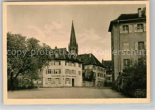 AK / Ansichtskarte Freiburg Breisgau Gasthaus zum wilden Mann Kat. Freiburg im Breisgau