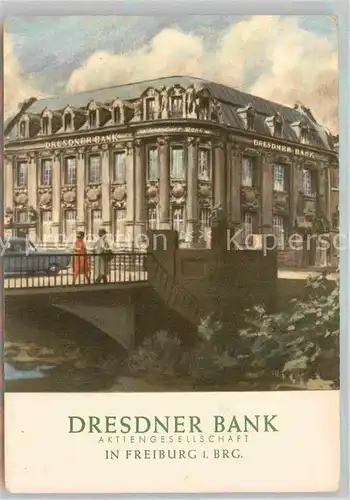 AK / Ansichtskarte Freiburg Breisgau Dresdner Bank  Kat. Freiburg im Breisgau