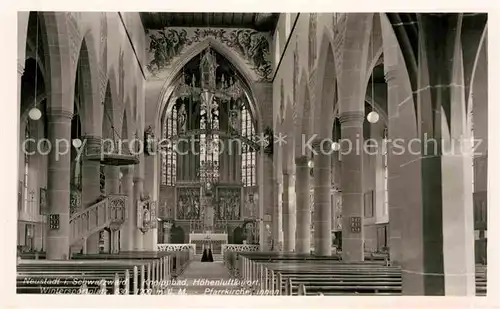 AK / Ansichtskarte Neustadt Schwarzwald Pfarrkirche Inneres