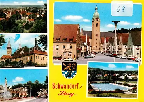 AK / Ansichtskarte Schwandorf Stadttor Freibad Burg Kat. Schwandorf