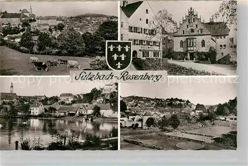 AK / Ansichtskarte Sulzbach Rosenberg Kuhweide Rathaus Freibad  Kat. Sulzbach Rosenberg