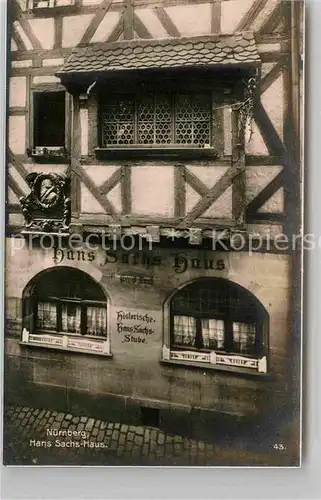 AK / Ansichtskarte Nuernberg HansSachs Haus Kat. Nuernberg