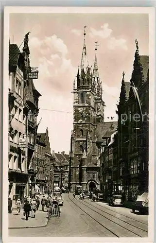 AK / Ansichtskarte Nuernberg Lorenzkirche Koenigstrasse Kat. Nuernberg