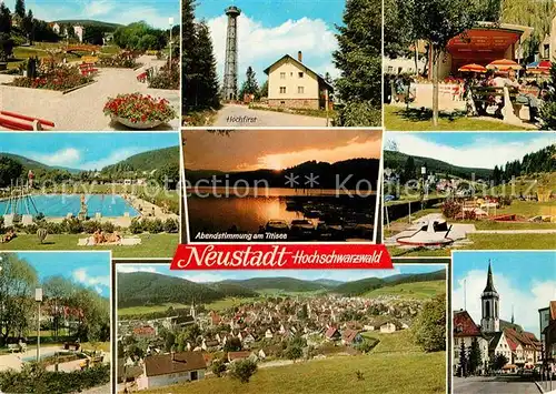 AK / Ansichtskarte Titisee Neustadt Kurpark Hochfirst Rasthaus Hochfirst Titisee Panorama Kirche Kat. Titisee Neustadt