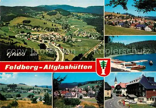 AK / Ansichtskarte Altglashuetten Fliegeraufnahme Teilansichten Windgfaellweiher Dorfmotiv Kat. Feldberg (Schwarzwald)