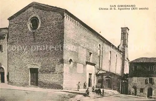 AK / Ansichtskarte San Gimignano Chiesa di S Agostino XIII secolo Kirche