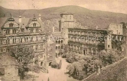 AK / Ansichtskarte Heidelberg Neckar Otto Heinrichsbau und Friedrichsbau vom Wartturm aus gesehen Kat. Heidelberg