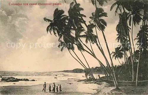 AK / Ansichtskarte Colombo Ceylon Sri Lanka Sea coast cocoanut palms Kat. Colombo