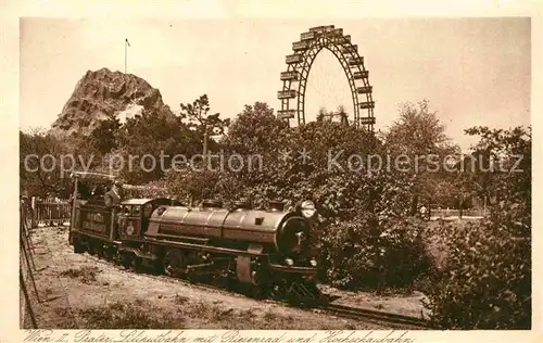 AK / Ansichtskarte Wien Prater Liliputbahn mit Riesenrad und Hochschaubahn Kat. Wien