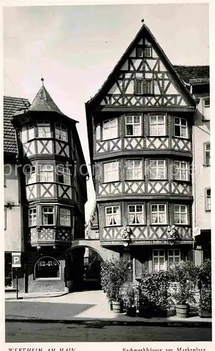 AK / Ansichtskarte Wertheim Main Fachwerkhaeuser am Marktplatz Kat. Wertheim