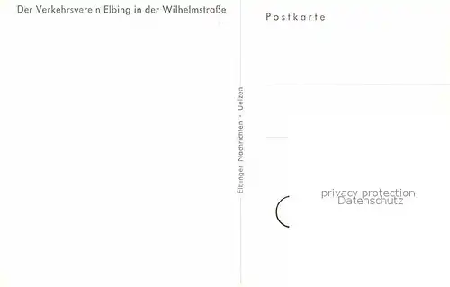 AK / Ansichtskarte Elbing Elblag Verkehrsverein in der Wilhelmstrasse Kat. Elblag