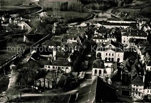 AK / Ansichtskarte Navarrenx Fliegeraufnahme Eglise Mairie et le Gave d Oloron  Kat. Navarrenx