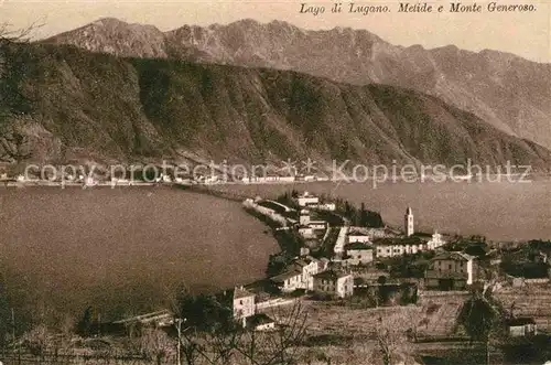 AK / Ansichtskarte Melide Lago di Lugano et Monte Generoso Luganersee