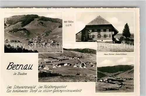 AK / Ansichtskarte Bernau Schwarzwald Panorama Hans Thoma Geburtshaus Kat. Bernau im Schwarzwald