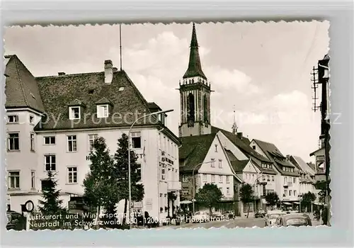 AK / Ansichtskarte Neustadt Schwarzwald Hauptstrasse mit Kirche