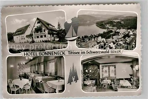 AK / Ansichtskarte Titisee Neustadt Hotel Sonneneck Gastraeume Fliegeraufnahme Kat. Titisee Neustadt