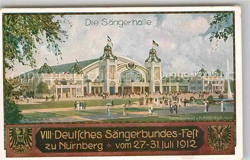 AK / Ansichtskarte Nuernberg Saengerhalle Saengerbundfest 1912 Kat. Nuernberg