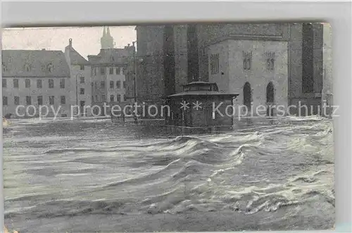 AK / Ansichtskarte Nuernberg Hochwasser Katastrophe 1909 Obstmarkt Kat. Nuernberg