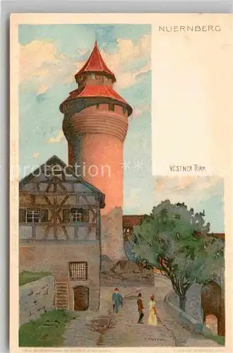 AK / Ansichtskarte Nuernberg Vestner Turm Kat. Nuernberg