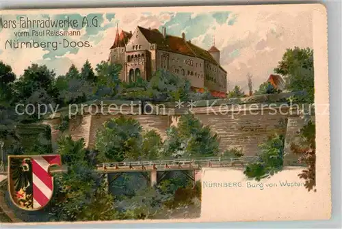 AK / Ansichtskarte Nuernberg Burg von Westen Kat. Nuernberg