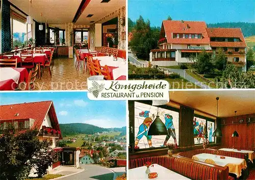 AK / Ansichtskarte Warmensteinach Pension Restaurant Cafe Koenigsheide Kat. Warmensteinach Fichtelgebirge