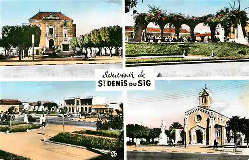 AK / Ansichtskarte Saint Denis du Sig Hotel de Ville Pergola de la Place Eglise Statue de St Denis