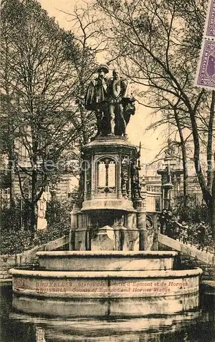 AK / Ansichtskarte Bruxelles Bruessel Statue des Comtes d Egmont et de Hornes Monument Kat. 
