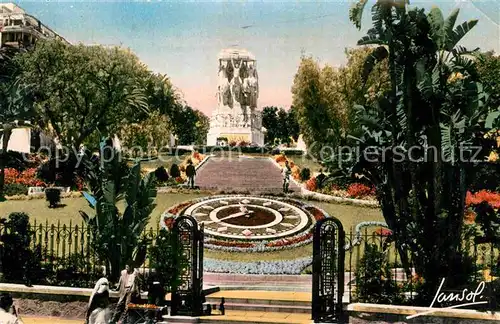 AK / Ansichtskarte Alger Algerien Horloge florale et Monument aux Morts