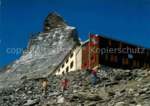 AK / Ansichtskarte Zermatt VS Hoernlihuette SAC Berghotel Belvedere Matterhorn Kat. Zermatt